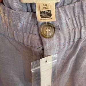 Madewell Soft Blue Linen Pants 3X